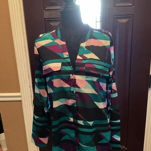 Calvin Klein Vibrant Abstract Blouse
